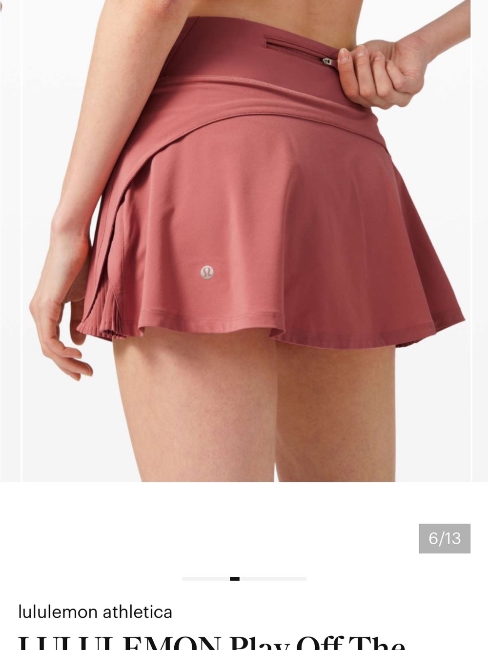 lululemon Play Off The Pleats Peach Athletic tennis Skort/ skirt size 4 - Picture 2 of 16